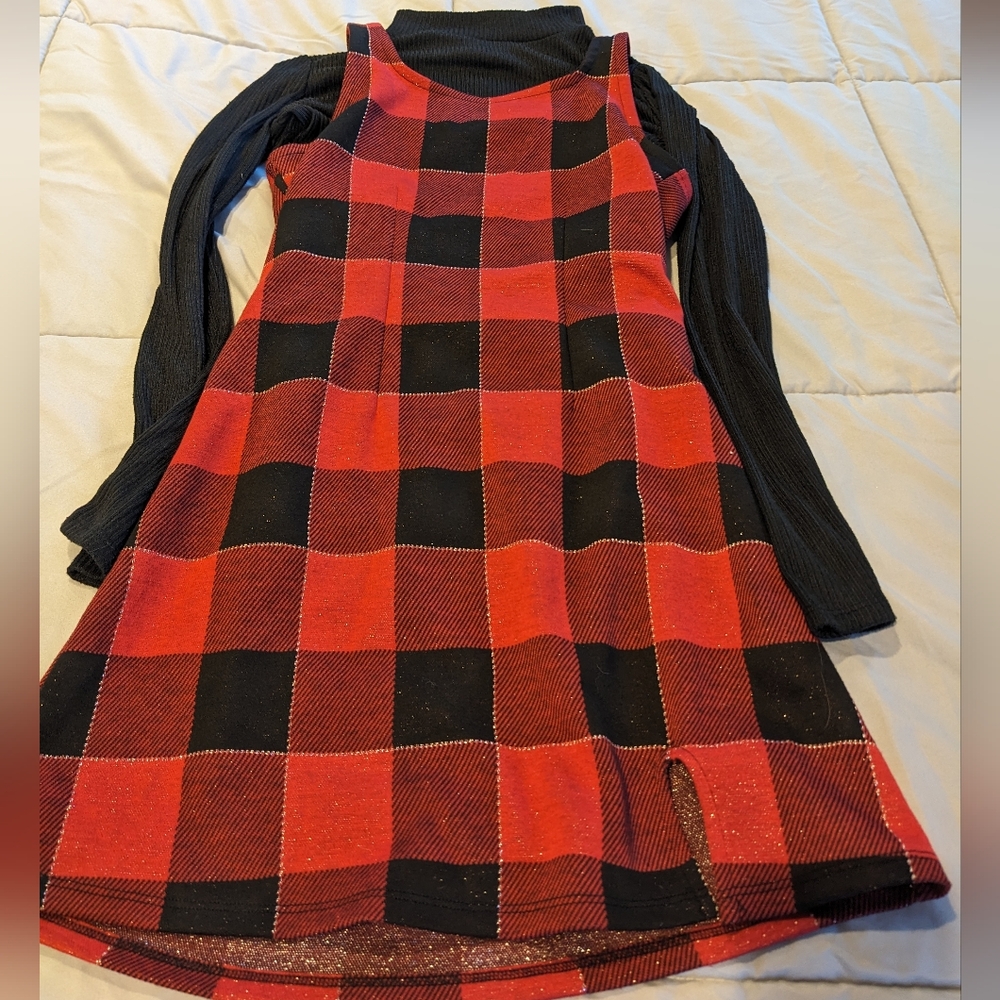Girl's Black And Red Jumper Set